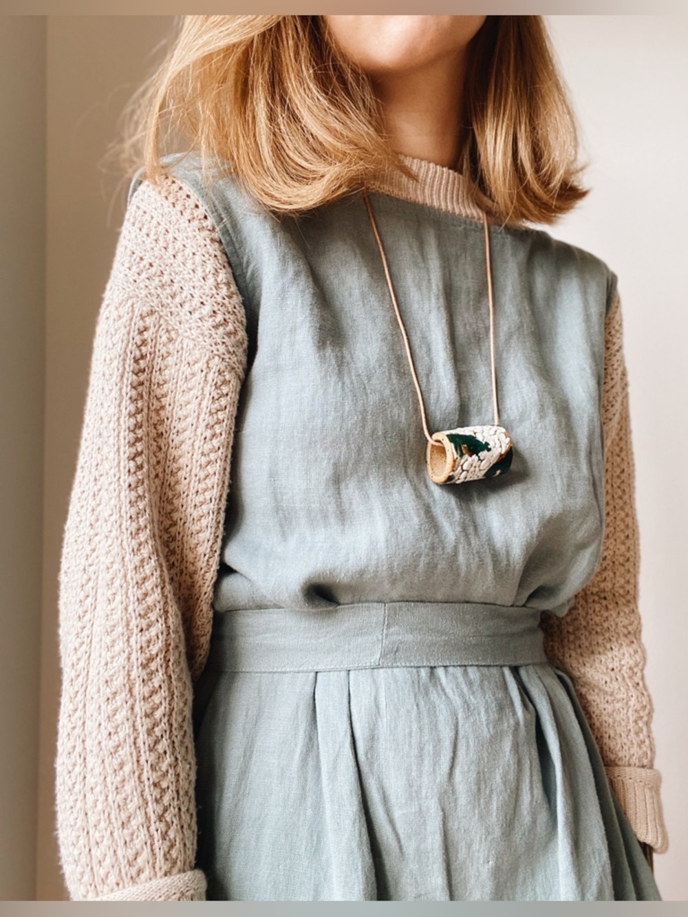 Linenfox Nida Dress in blue